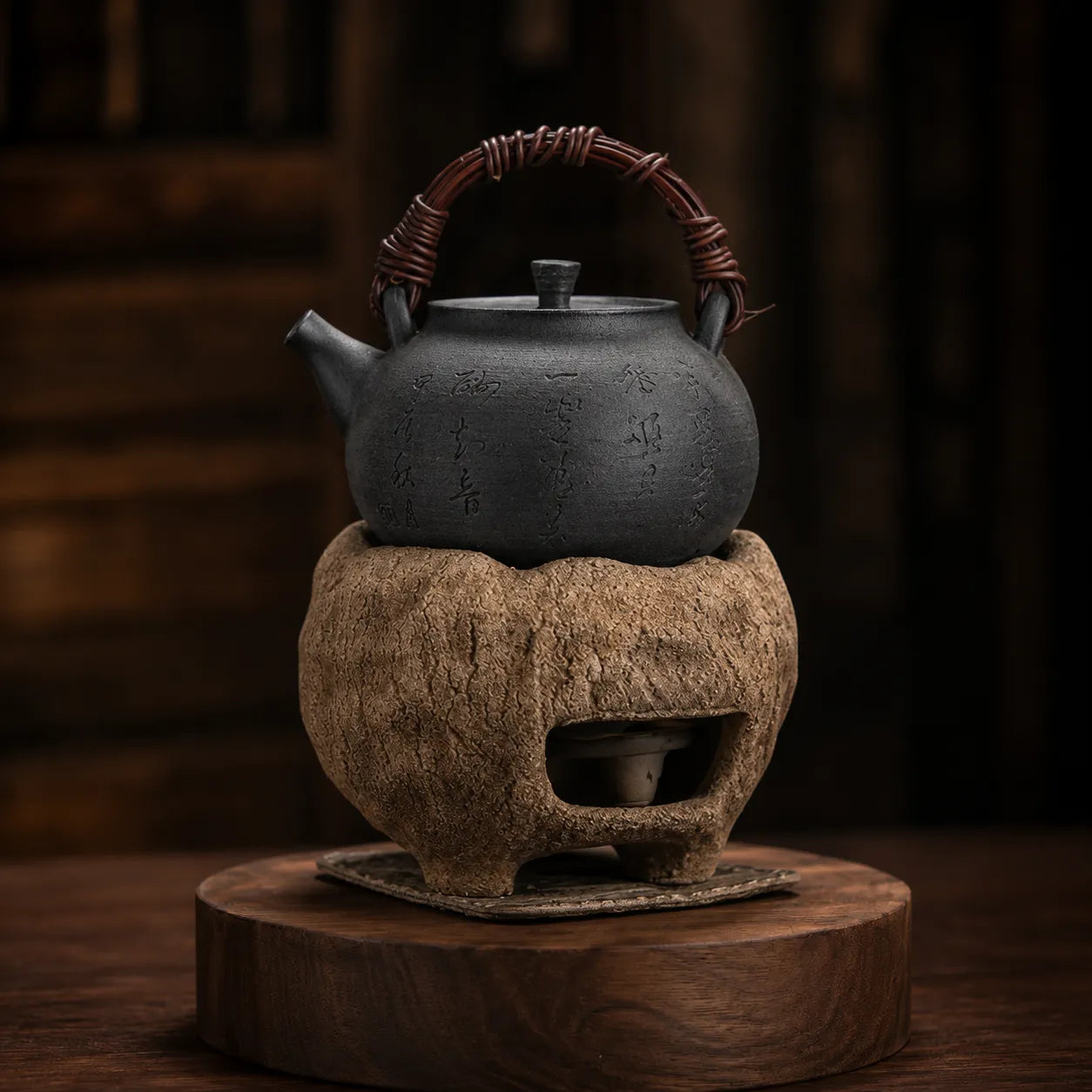 Wood Fired teapot with charcoal stove