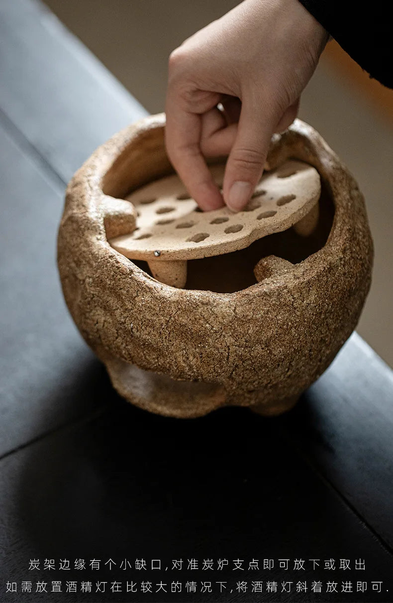 Wood Fired teapot with charcoal stove
