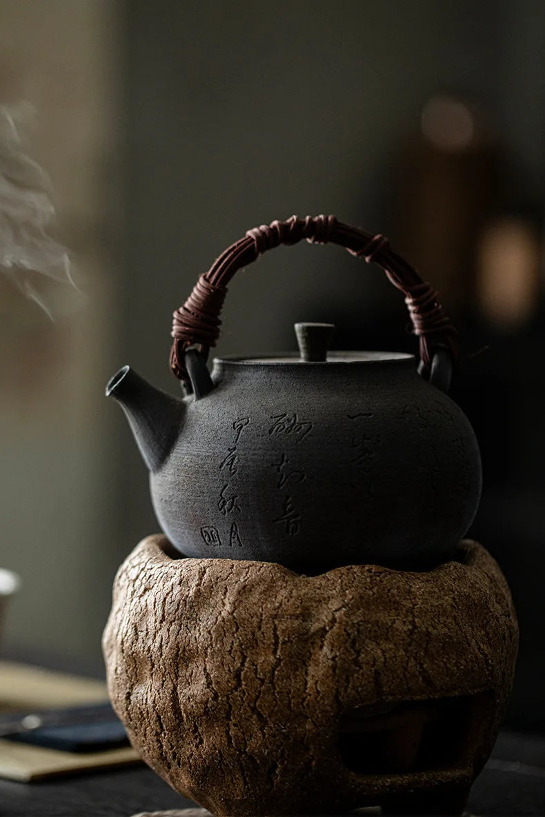 Wood Fired teapot with charcoal stove