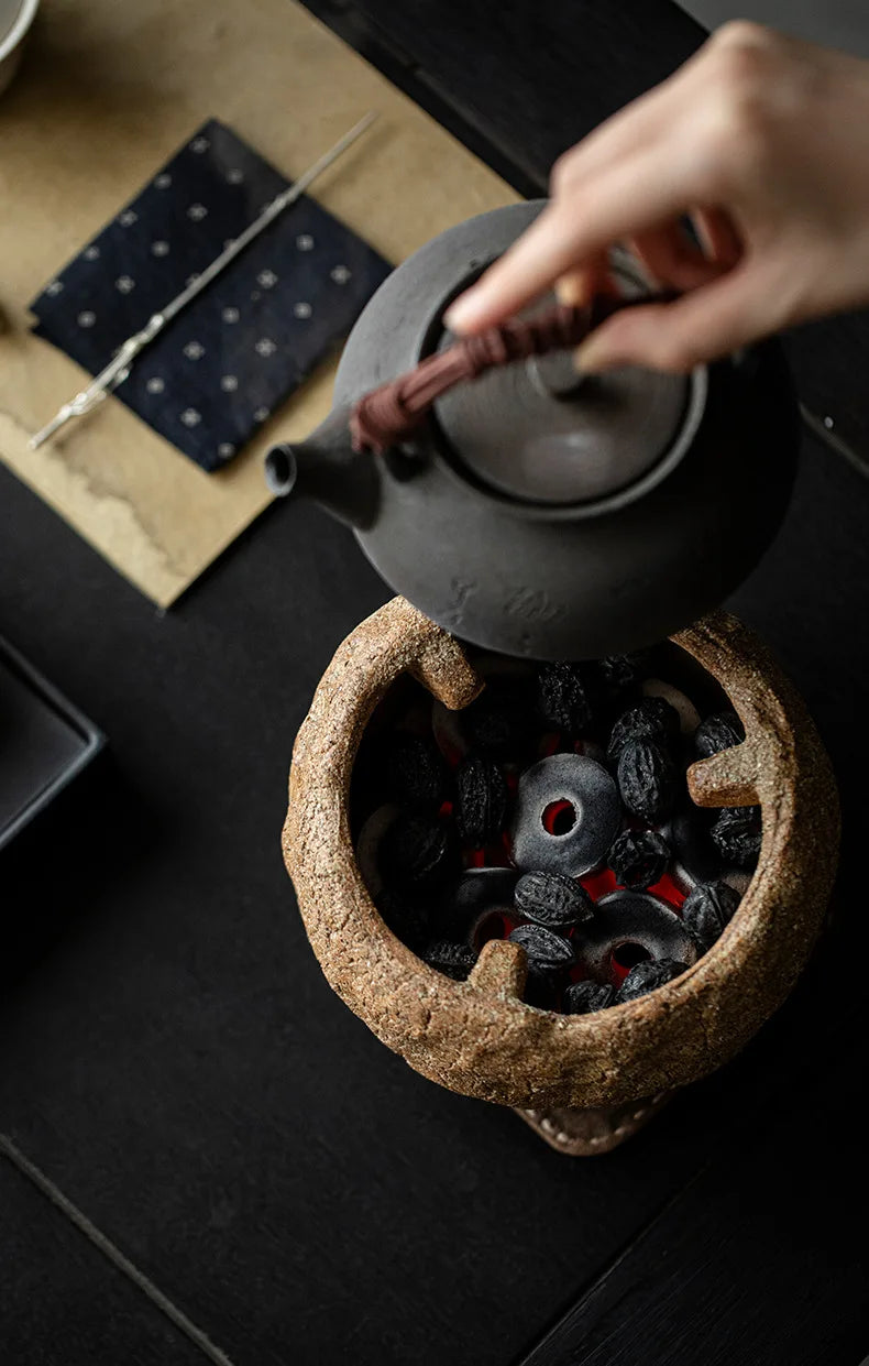 Wood Fired teapot with charcoal stove