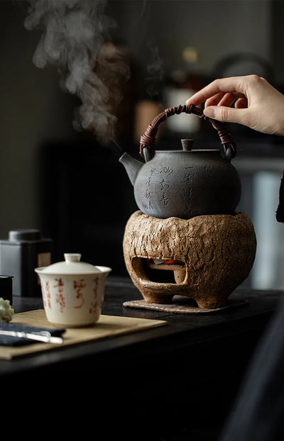Wood Fired teapot with charcoal stove