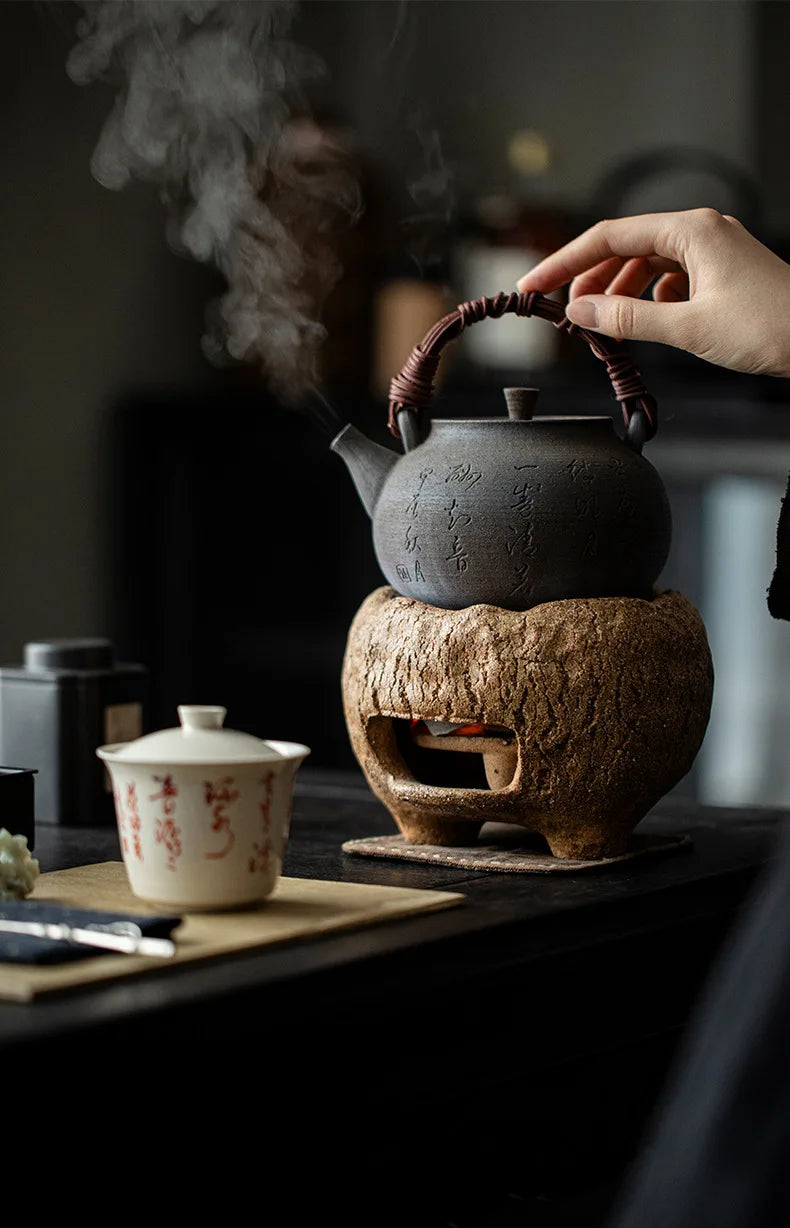 Wood Fired teapot with charcoal stove