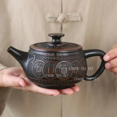 Jianshui purple pottery teapot 320ml

