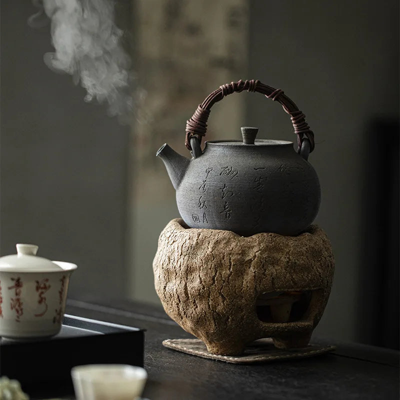 Wood Fired teapot with charcoal stove
