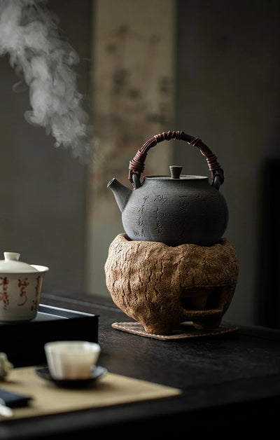 Wood Fired teapot with charcoal stove