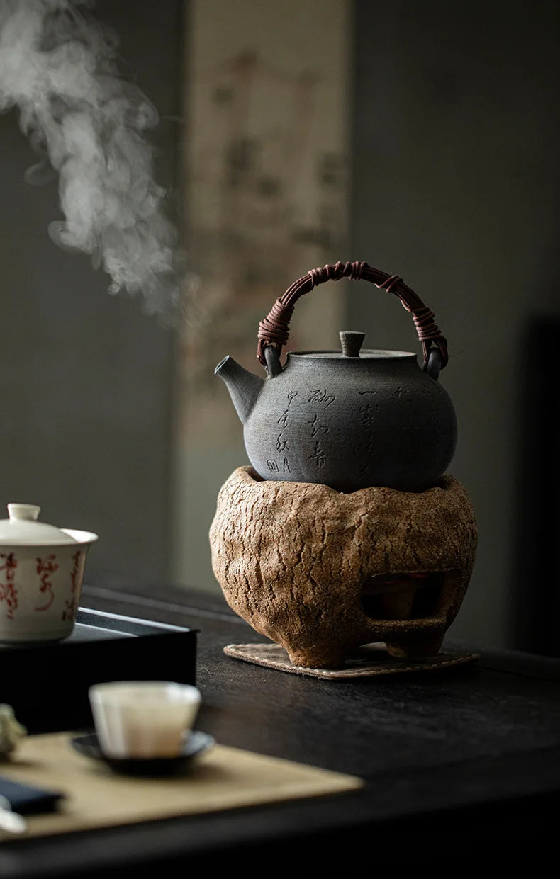 Wood Fired teapot with charcoal stove