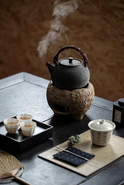 Wood Fired teapot with charcoal stove